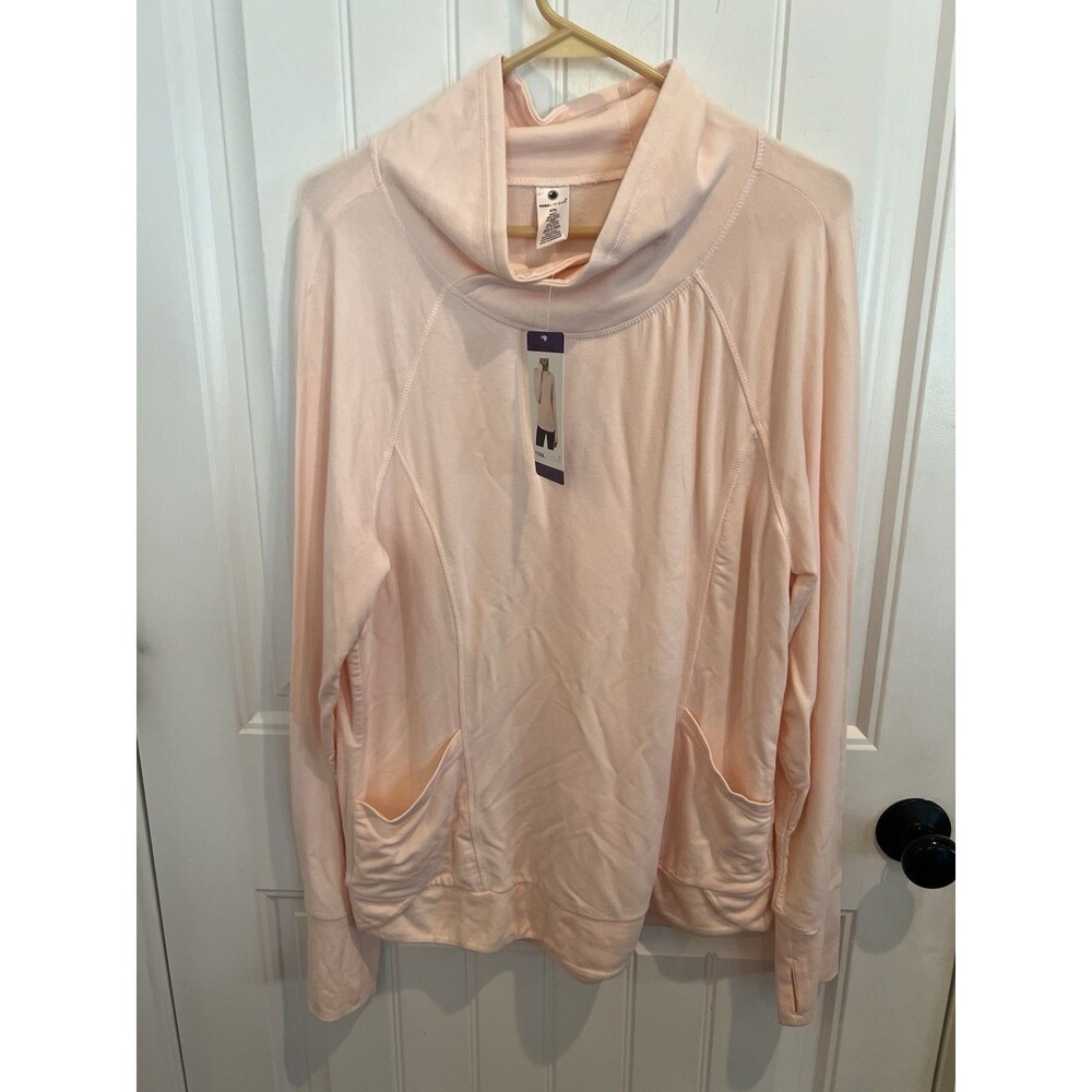 Yogalicious XXL ballerina Pink Model Cow Neck Tunic Pullover NWT Thumbhole